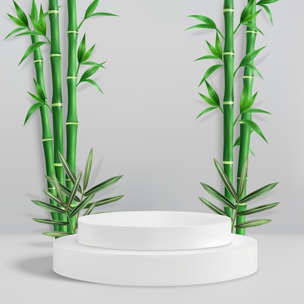 Ilustração de bambu em estilo realista