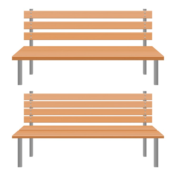 Vetor ilustração de banco de parque isolada no fundo branco