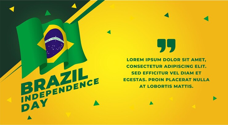 Vetor ilustração de banner da celebração do dia da independência do brasil com ilustração vetorial de espaço de texto