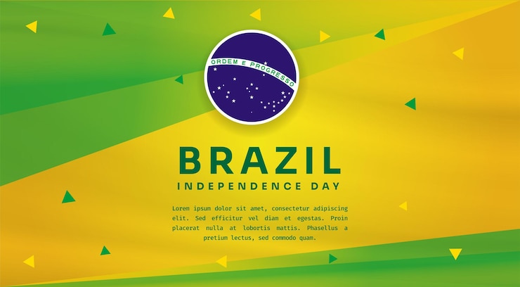 Vetor ilustração de banner da celebração do dia da independência do brasil com ilustração vetorial de espaço de texto