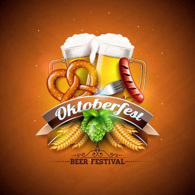 Ilustração de banner da oktoberfest