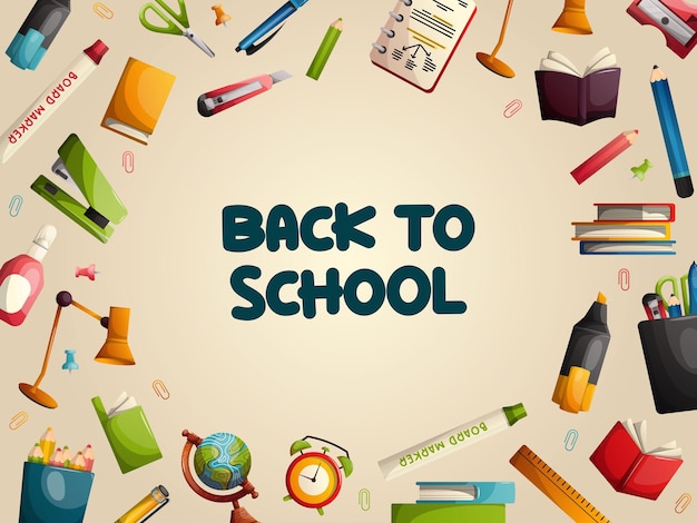 Ilustração de banner de volta à escola