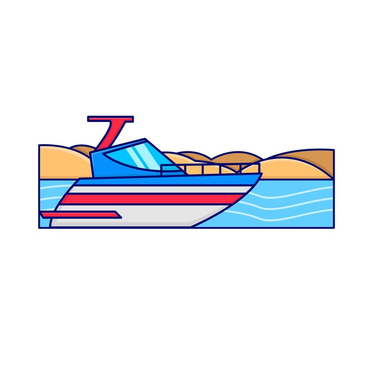 Vetor ilustração de barco