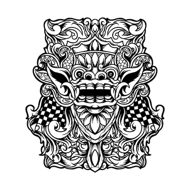 Ilustração de Barong bali