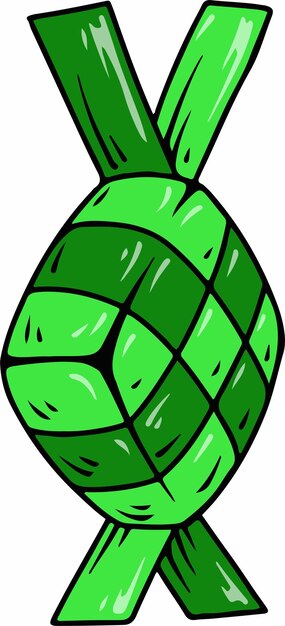 Ilustração de bolinhos de arroz Ketupat