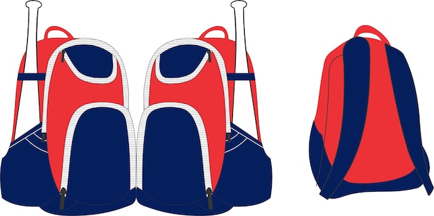 Ilustração de bolsa de mochilas esportivas