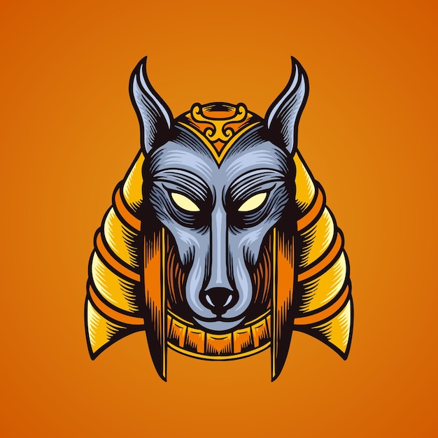 Ilustração de cabeça de anubis