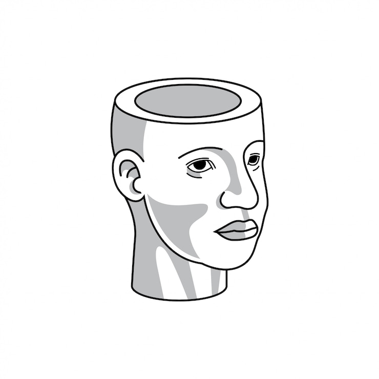 Vetor ilustração de cabeça humana