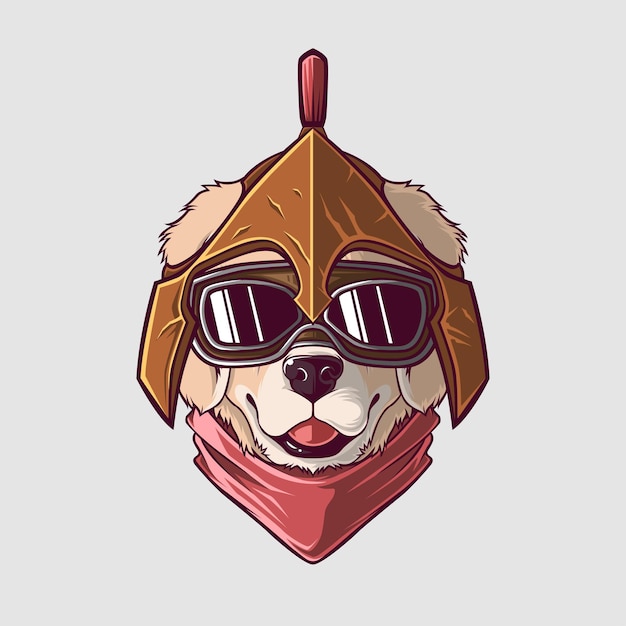 Ilustração de cachorro em um estilo fofo