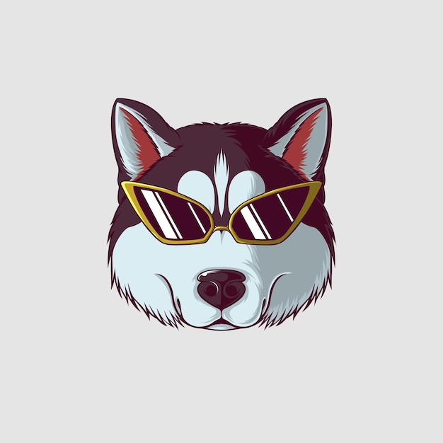 Ilustração de cão em um estilo bonito