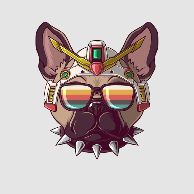 Ilustração de cão em um estilo bonito