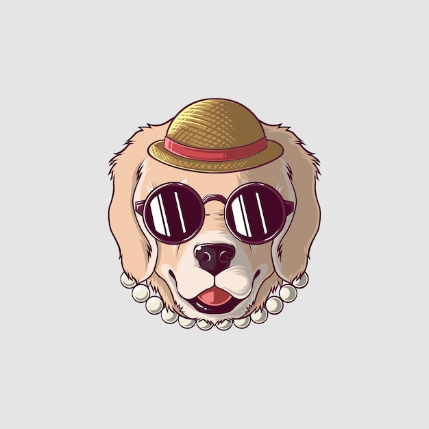 Ilustração de cão em um estilo bonito