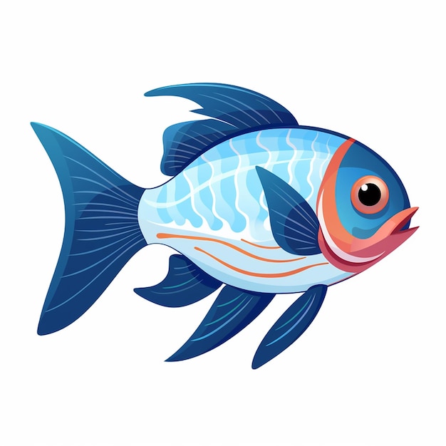 Vetor ilustração de carpa multicolor peixe betta dory vetor amarelo peixe papagaio cores de cauda de espada