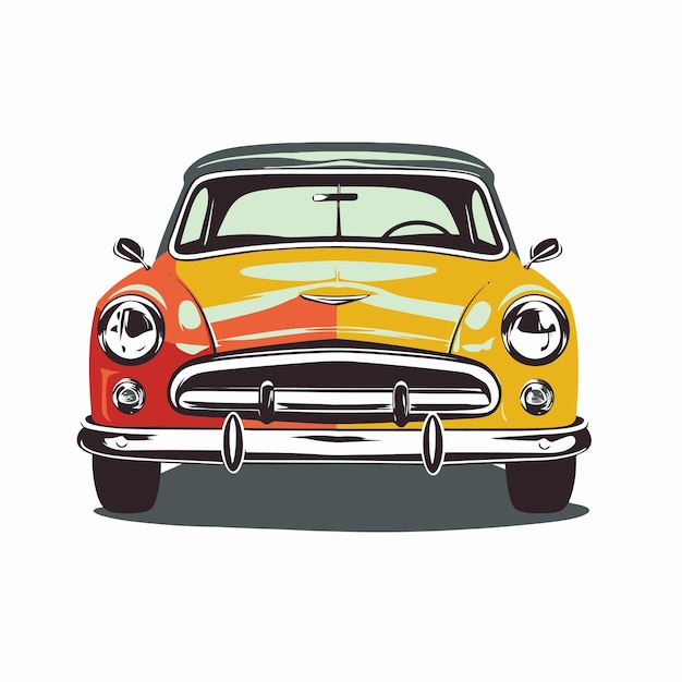 Ilustração de carro com estilo pop art