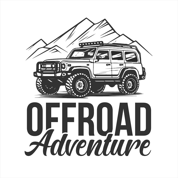 Vetor ilustração de carro de aventura offroad vetorial isolada em fundo branco