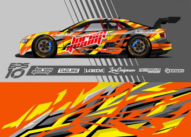 Ilustração de carro esporte de corrida
