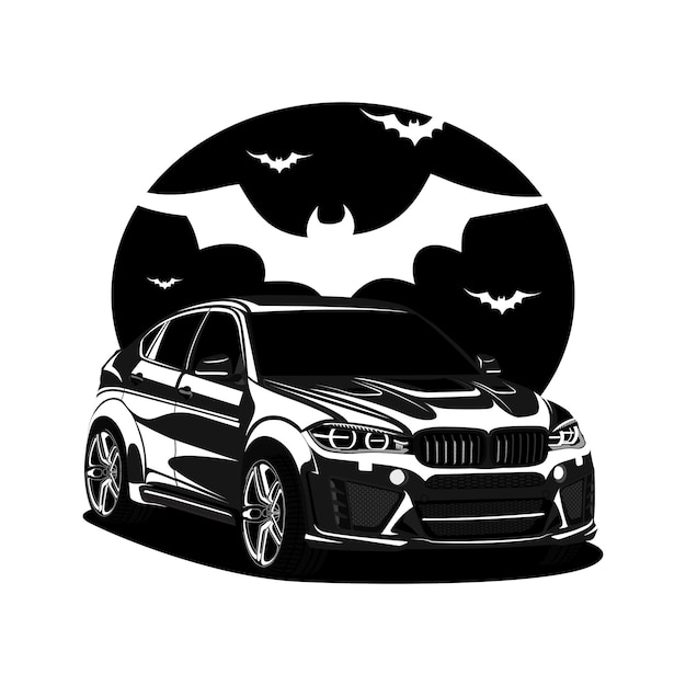 Ilustração de carro esporte preto