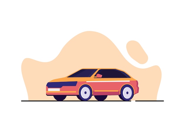 Ilustração de carro moderno em estilo simples