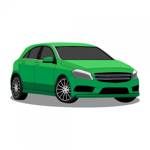 Vetor ilustração de carro verde