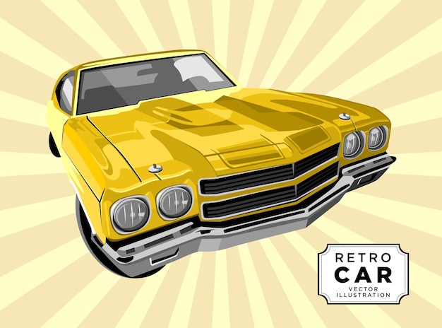 ilustração de carros clássicos antigos