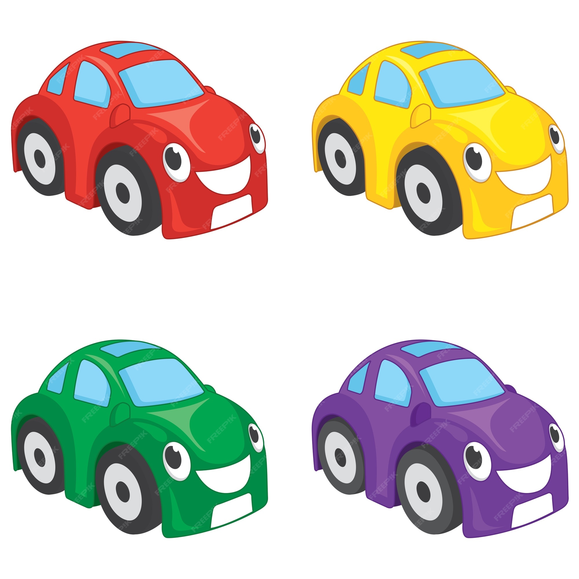 Jogo Colorido Do Carro Dos Desenhos Animados Ilustração Stock - Ilustração  de objeto, imagens: 23263769