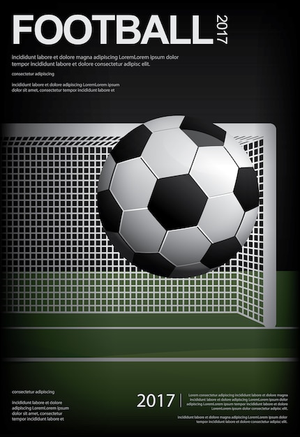 Vetor ilustração de cartaz de futebol futebol