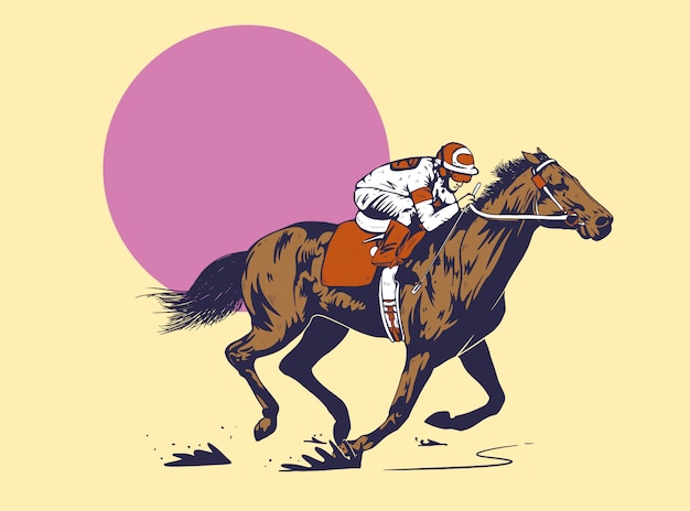 Ilustração de cavalo de equitação