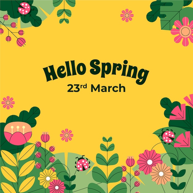 Vetor ilustração de celebração de primavera plana