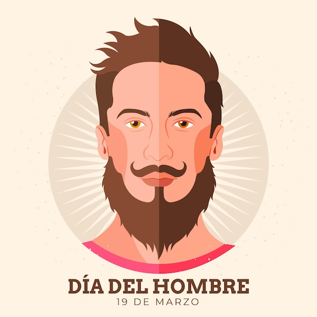 Vetor ilustração de celebração do flat dia del hombre