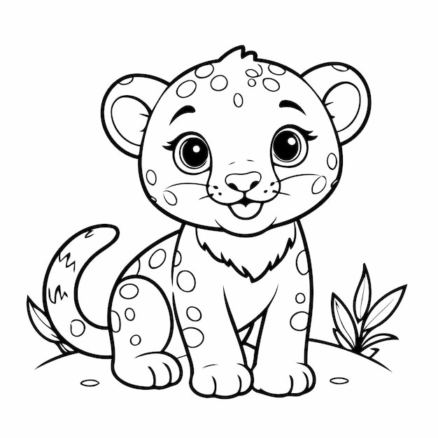 Ilustração de cheetah para livros infantis