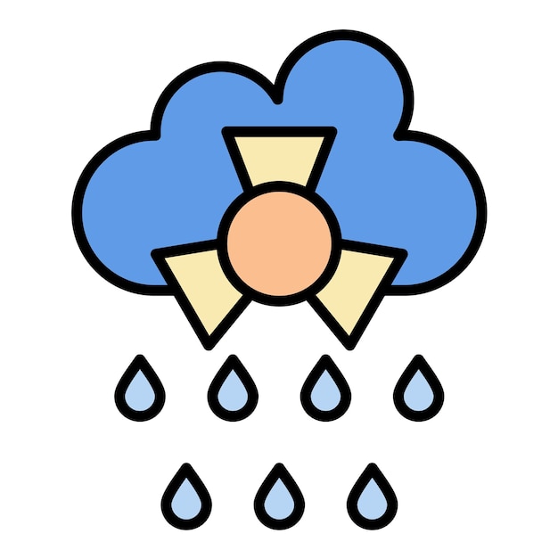 Ilustração de chuva ácida plana