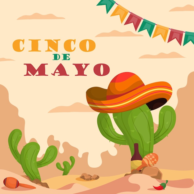 Ilustração De Cinco De Mayo
