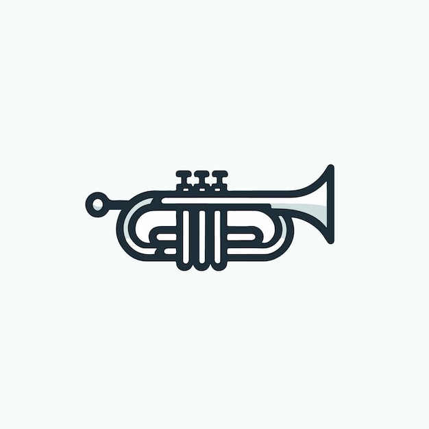 Ilustração de clarinete com design vetorial simples