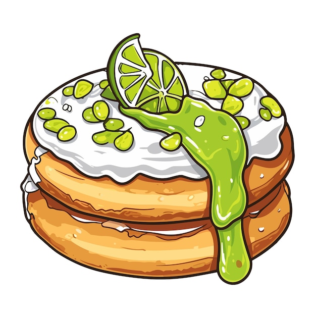 Ilustração de clip art de donut de torta de keylime