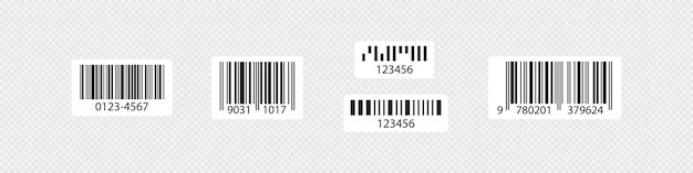 Ilustração de código de barras ícone de etiqueta de digitalização conceito de número do produto para o seu design em vetor plano