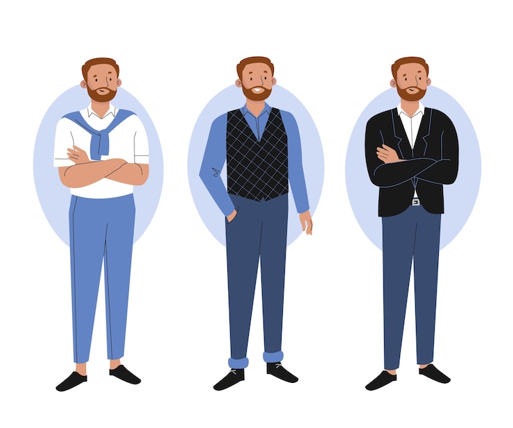 Vetor ilustração de código de vestimenta desenhada à mão