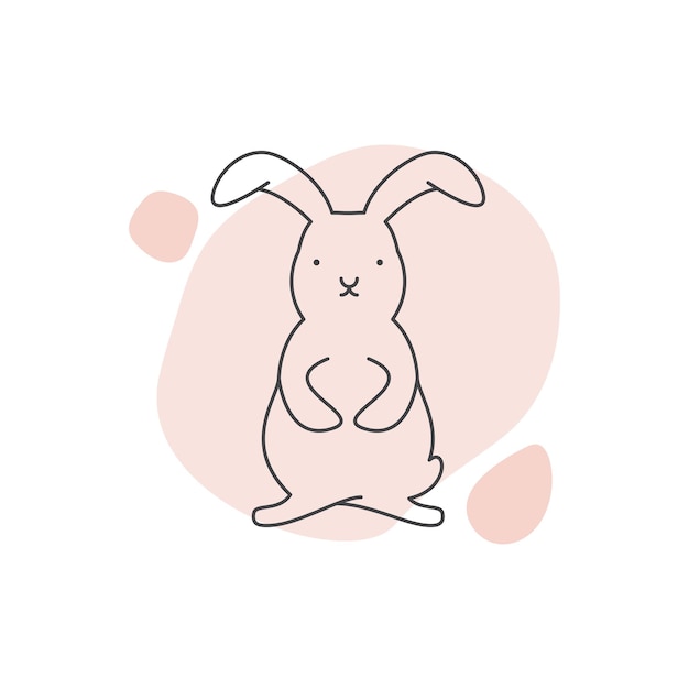 Vetor ilustração de coelho modelo de design plano vetorial eps 10