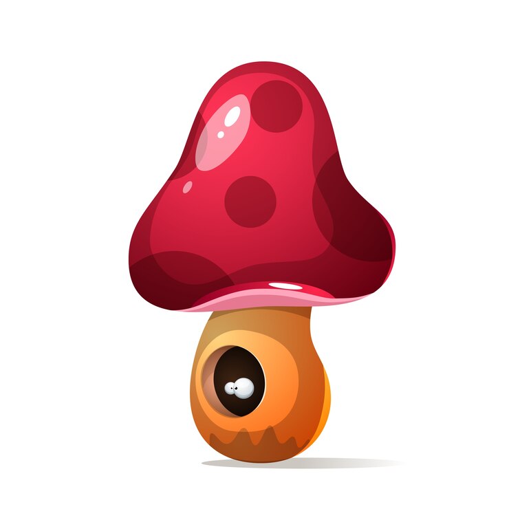 Vetor ilustração de cogumelo bonito