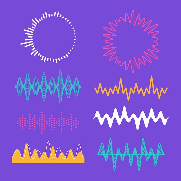 Ilustração de coleta de ondas sonoras desenhada à mão