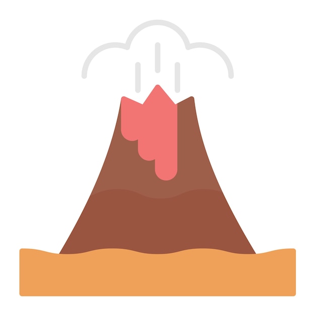 Vetor ilustração de coloração do vulcão