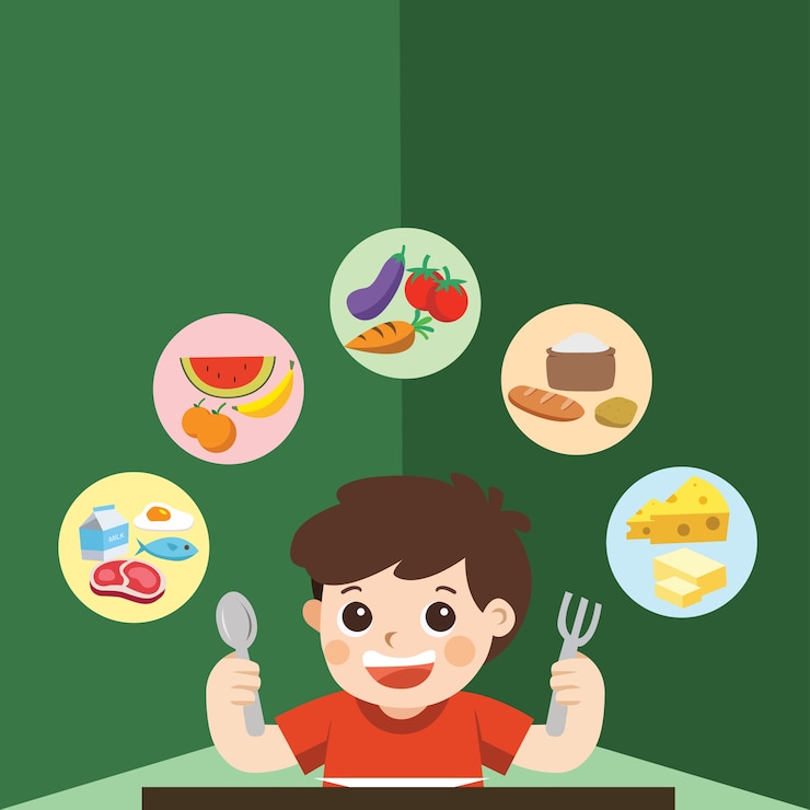 Ilustração de comida saudável