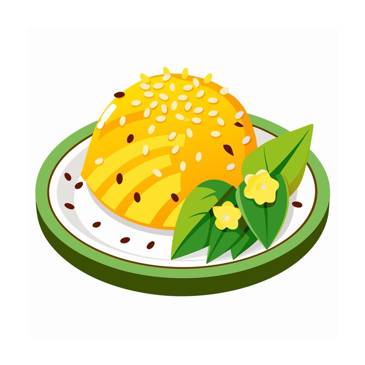 Vetor ilustração de comida tailandesa de design plano desenhado à mão