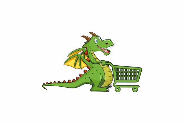 Ilustração de compras de dragão