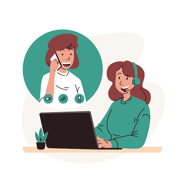 Ilustração de comunicação para site