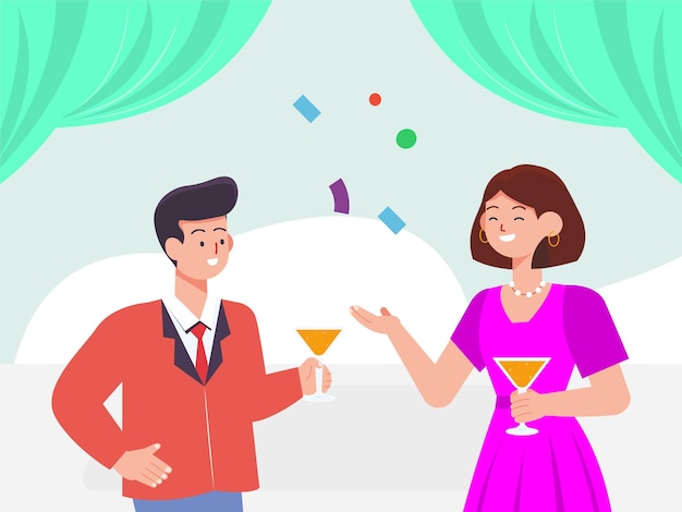 Ilustração de conceito de topo elegante e bonita