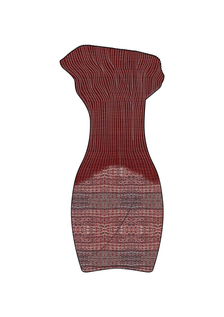 Vetor ilustração de contorno de saia de roupa desenhada à mão