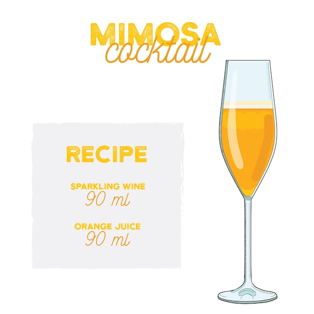 Ilustração de coquetel de mimosa