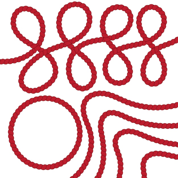 Vetor ilustração de corda vermelha