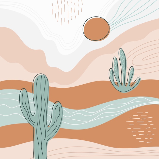Ilustração de cores suaves desenhadas à mão