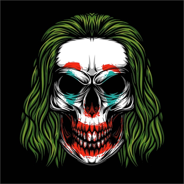 Ilustração de coringa de caveira